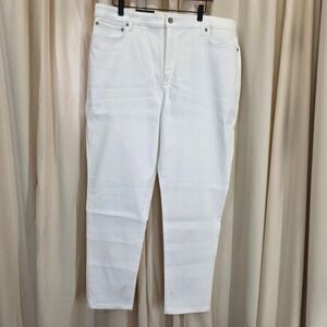 Lauren Ralph Lauren NWT White High-Rise Super Stretch Skinny Ankle Jeans 18